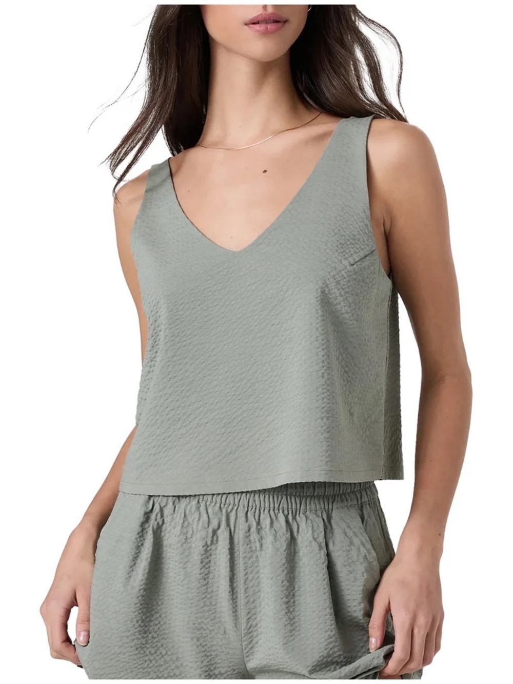 Vuori Villa Collection Textured Crop Tank
